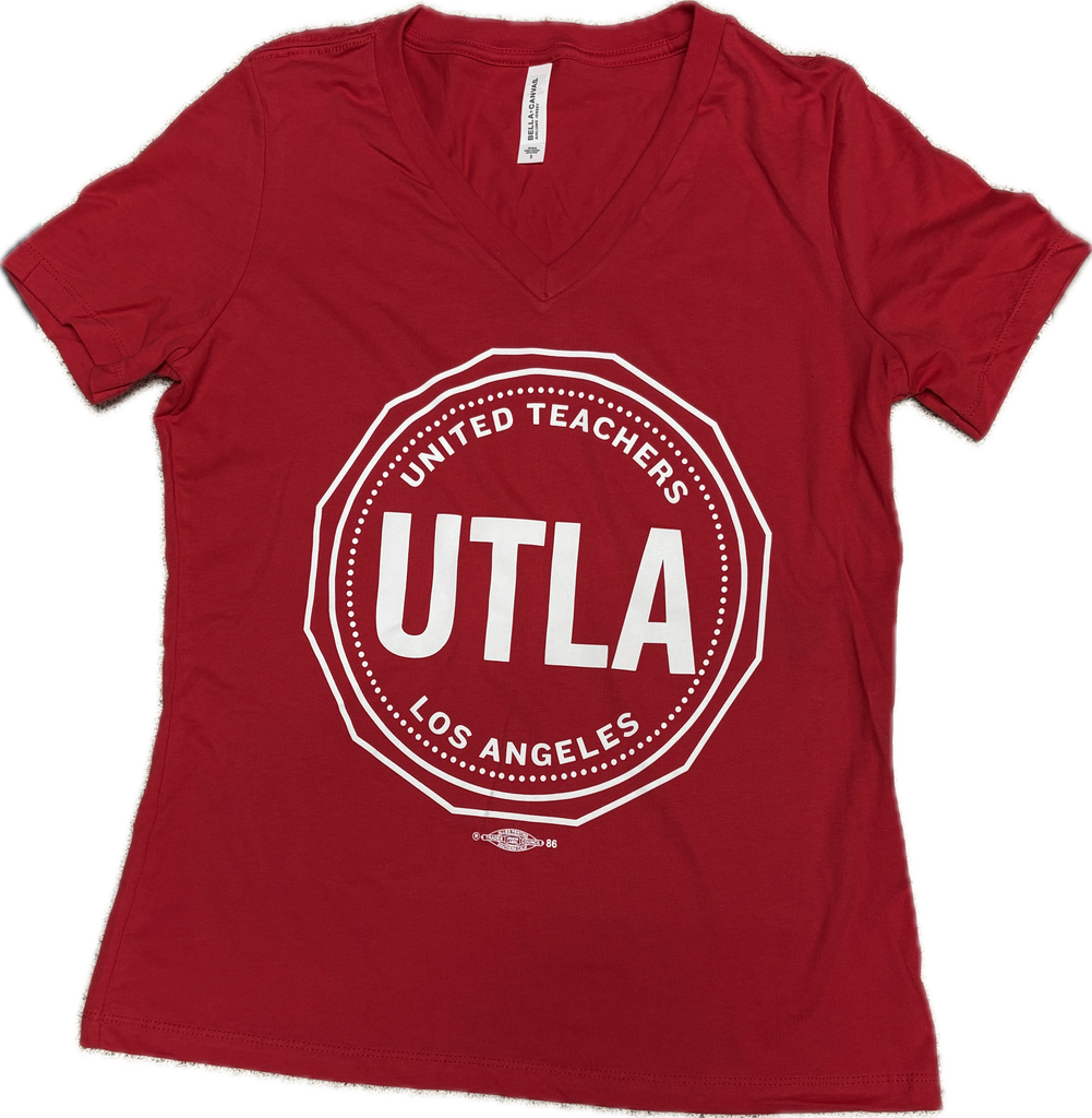 **New Item** Women's UTLA Seal Logo V-Neck (Red)