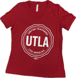 **New Item** Women's UTLA Seal Logo V-Neck (Red)