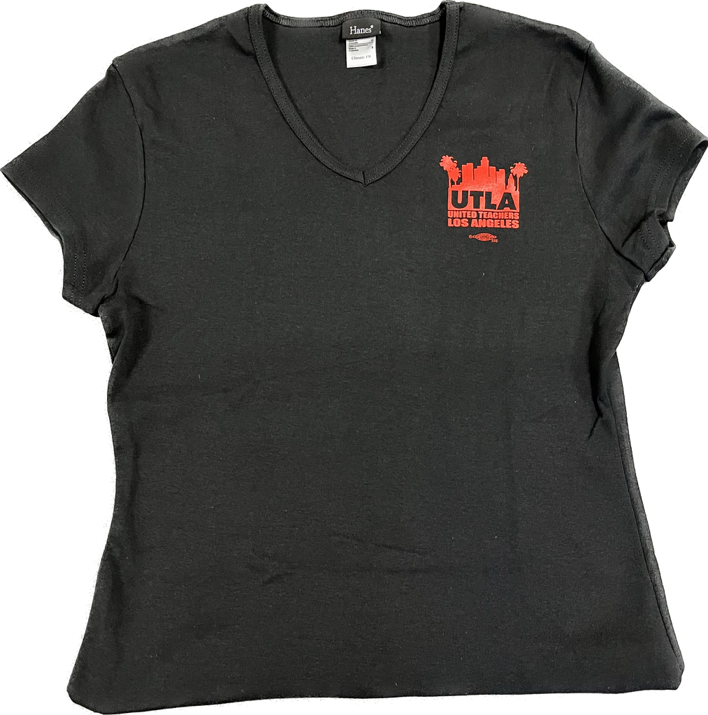 Women's UTLA V-Neck Tee (Black) (S, L, & XL only)
