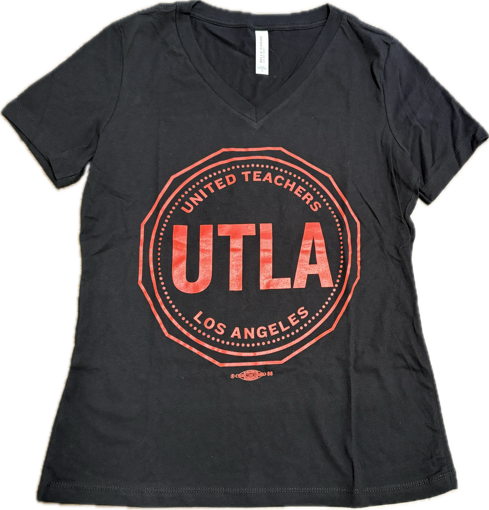 Seal Logo Women's V-neck Tee (Black)