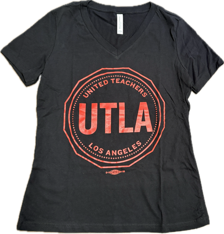 Seal Logo Women's V-neck Tee (Black)