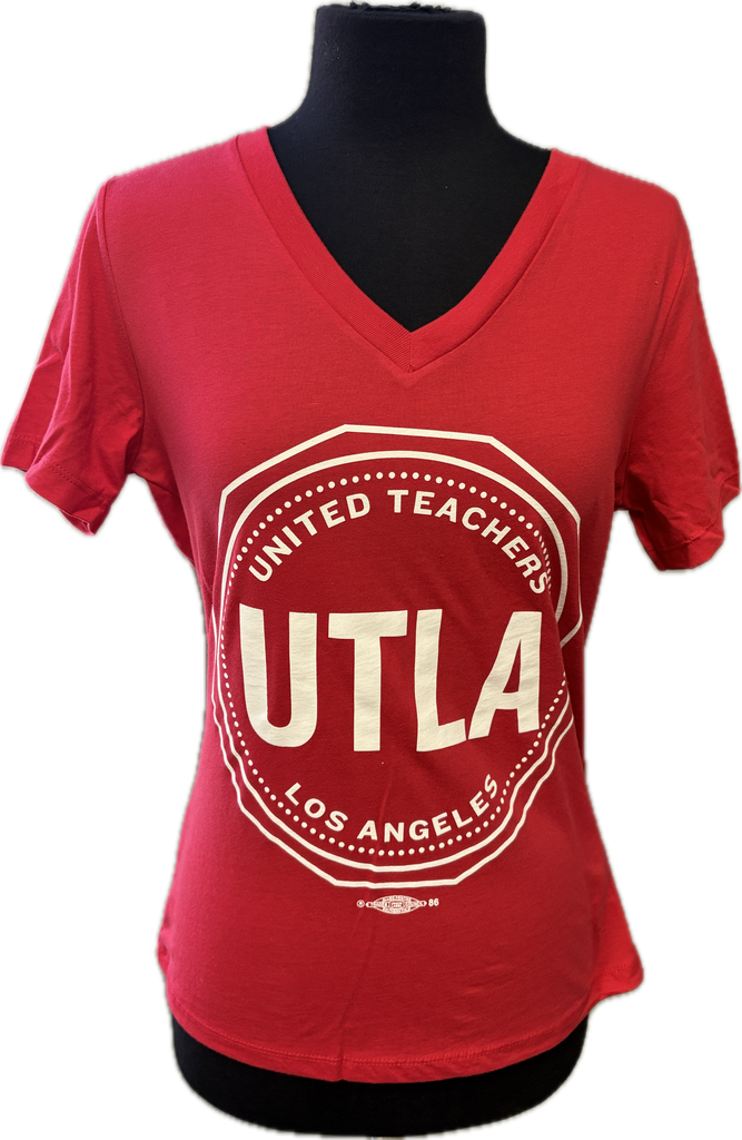 **New Item** Women's UTLA Seal Logo V-Neck (Red)