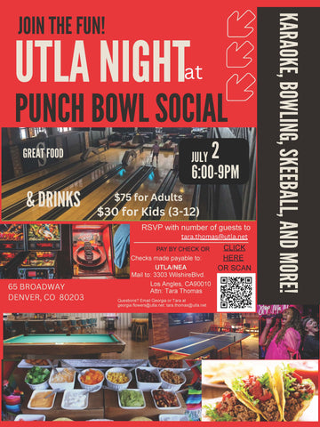 UTLA Night at Punch Bowl Social - Denver, CO