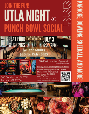 UTLA Night at Punch Bowl Social