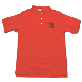 Men's UTLA Red Three Button Polo Shirt